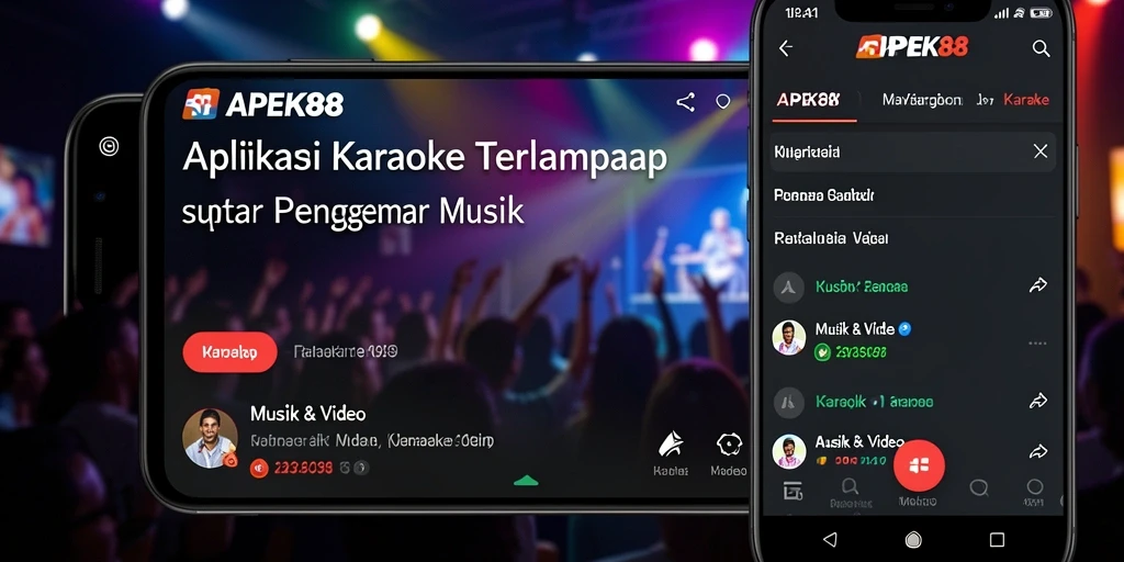 Tampilan antarmuka APEK88 yang menarik dan fungsional untuk karaoke.
