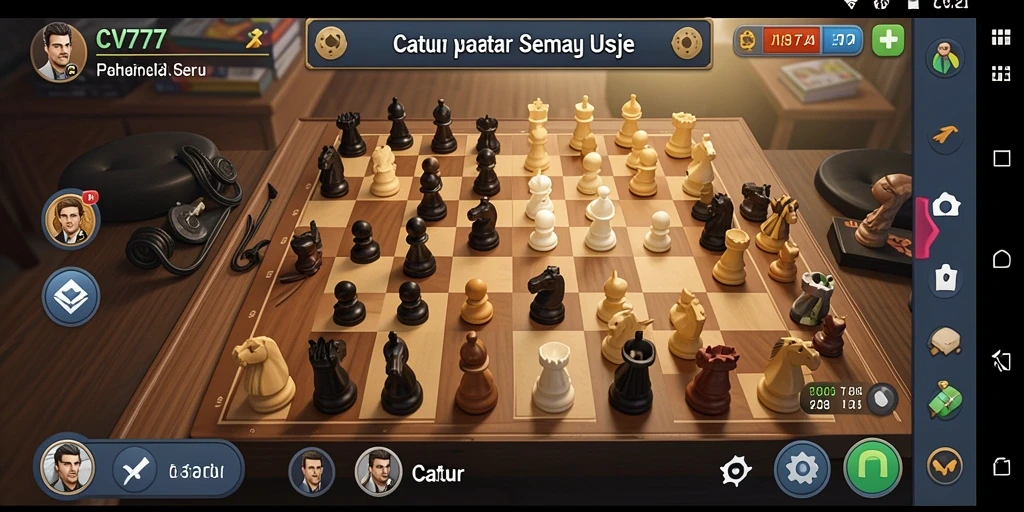 Antarmuka game Catur CV777 yang menarik dan mudah digunakan.