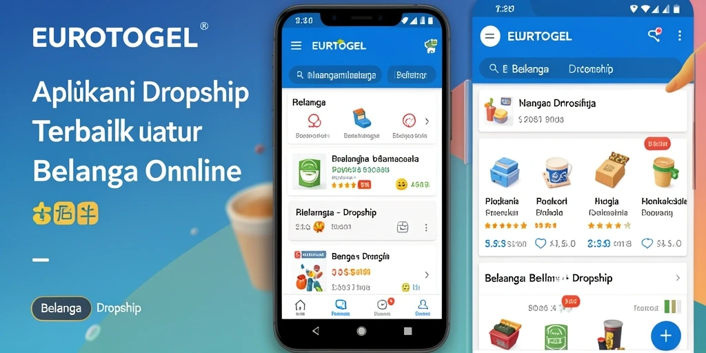 Antarmuka aplikasi EUROTOGEL dengan fitur Dropship yang lengkap.