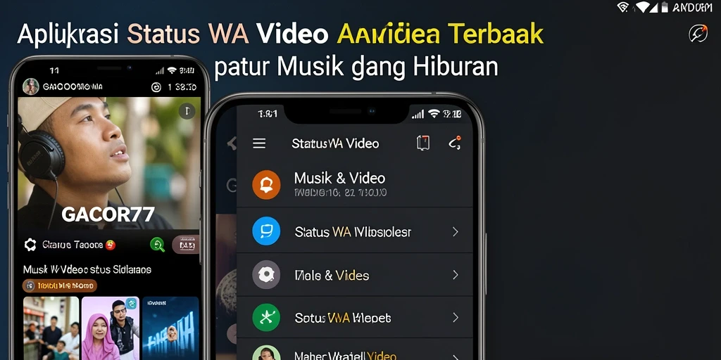 Antarmuka GACOR77 yang user-friendly dengan fitur status WA video.
