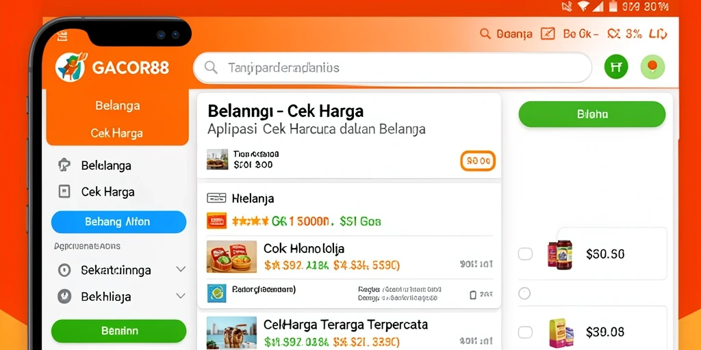 Antarmuka GACOR88 menampilkan fitur Cek Harga yang mudah digunakan.