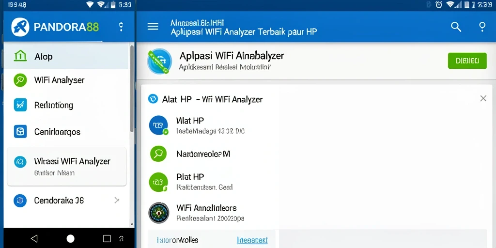 Screenshot utama PANDORA88 yang menunjukkan analisis jaringan WiFi.