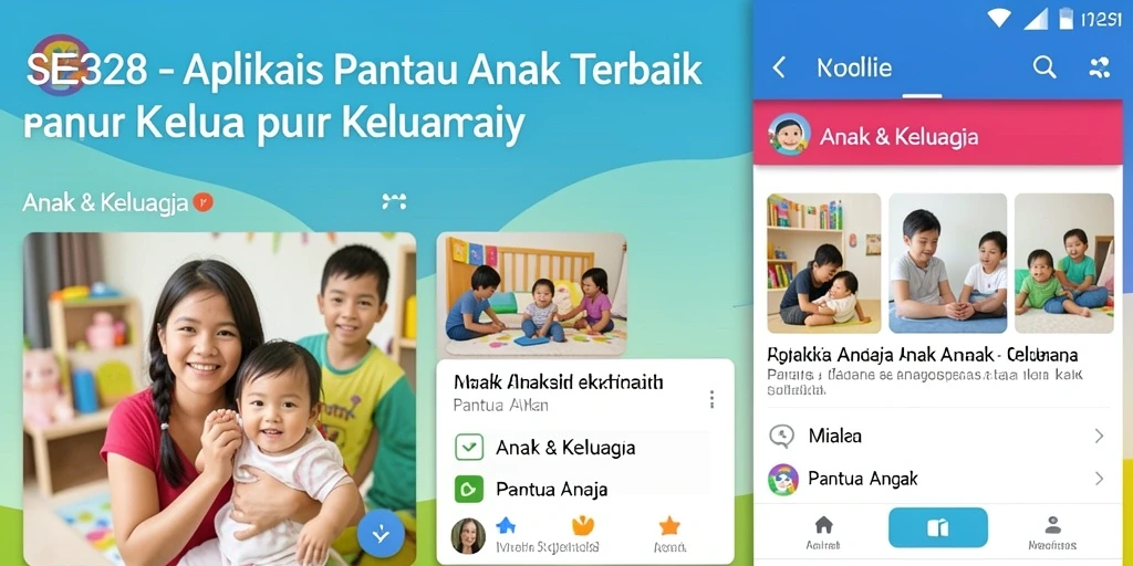 Tampilan antarmuka aplikasi Pantau Anak SE328 yang informatif dan interaktif.